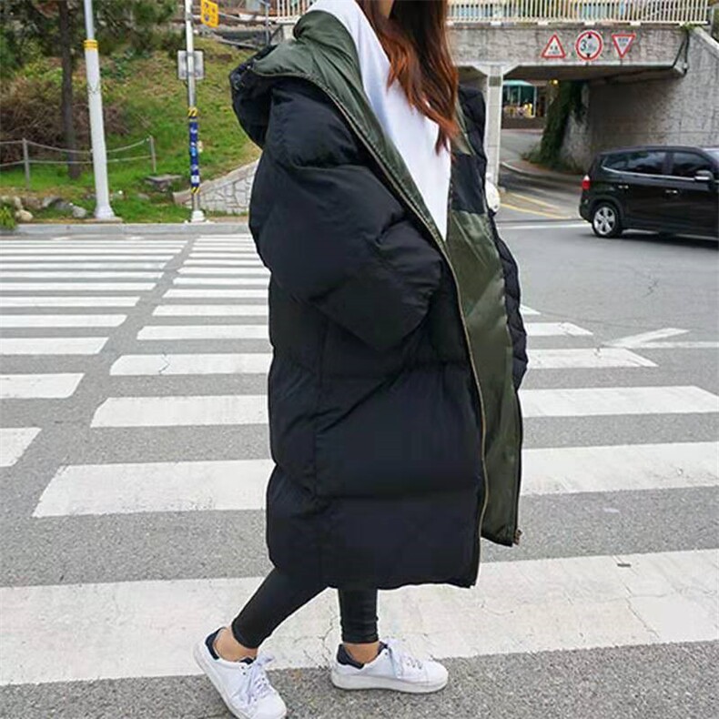 匹诺曹同款中长款情侣棉服加厚冬装韩面包服棉袄大码棉衣外套,男装夹克,星座1804