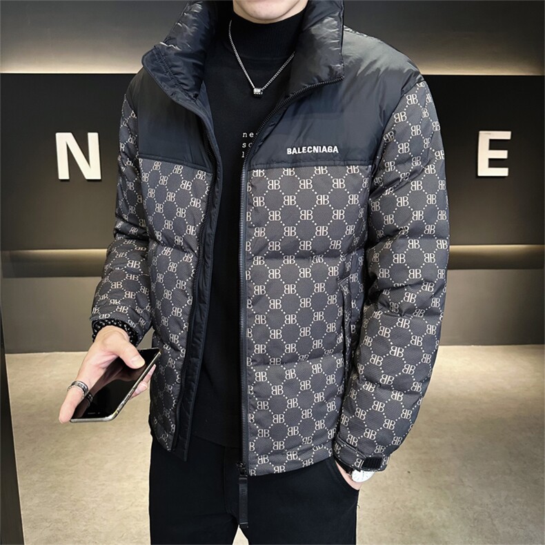 冬季潮牌男羽绒服白鸭绒保暖外套休闲字母印花上衣B317/5808/P175,男装羽绒服,电商B317