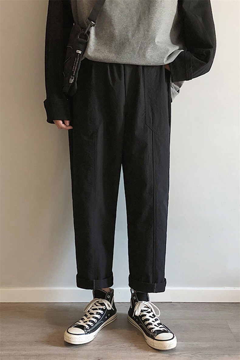 加绒2021篮球场九分裤男宽松休闲裤直筒工装裤5108-特批22加绒30,男装休闲裤,星座718-1