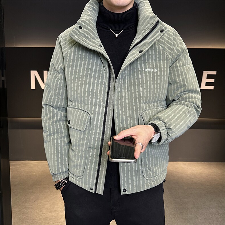 标50白鸭绒金丝软毛皮羽绒服条纹品质C317-Y830-P285控358,男装羽绒服,电商C317