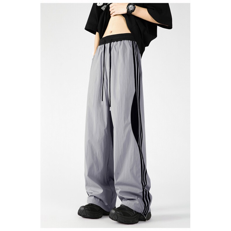 现货25春季拼色美式休闲裤伞兵裤中性港风高街流行裤子K526-TP42，男装休闲裤，电商A170