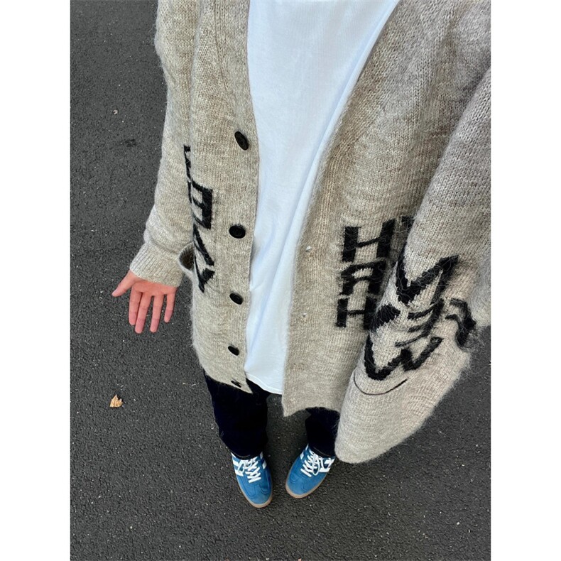 【有货】秋冬高级感慵懒风开衫毛衣男美式针织外套MY452CC-特P58,男装针织衫/毛衣,星座1007（原301D）