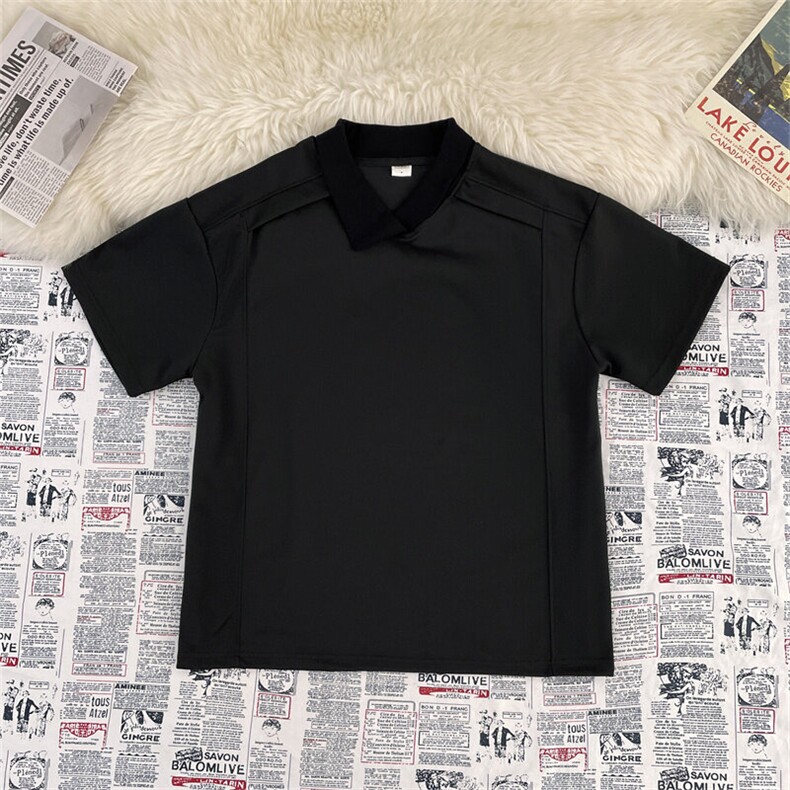 翻领短袖polo衫男潮牌夏季t恤韩版修身潮流百搭体恤YX39 P32图片