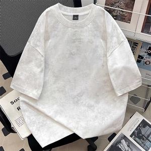 300克得物重磅100纯棉宽松吊染结构感光板短袖T恤男 RH5003-特P31图片