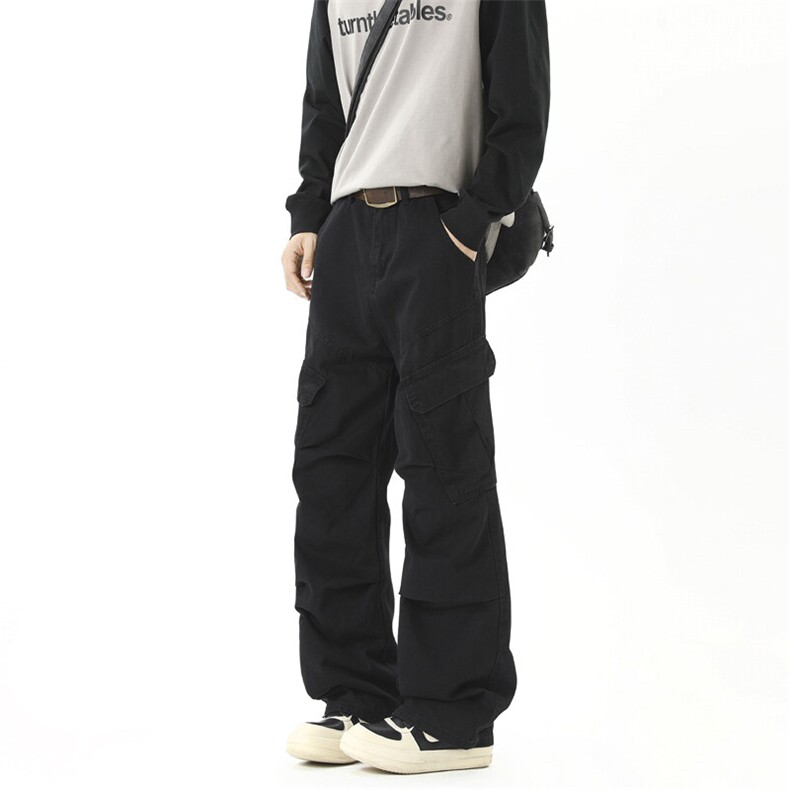 2025新款日系工装裤潮牌百搭宽松休闲裤设计感现货K8361-P50,男装休闲裤,星座512-3