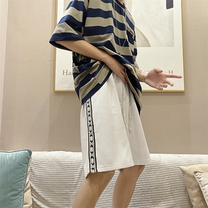 短裤男夏季外穿五分裤潮牌运动裤子宽松华夫格休闲裤AT103P28图片