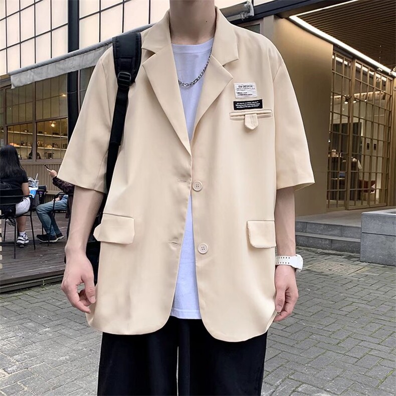 男士休闲短袖西装外套X821P40,男装西服,星座1116-2