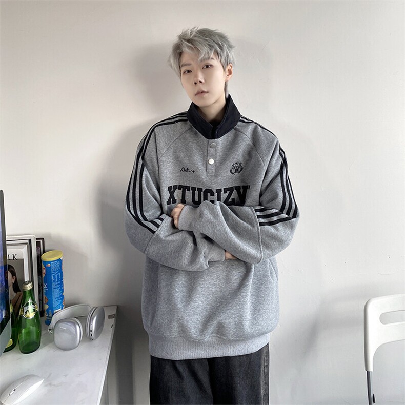 现货-潮牌美式polo领卫衣男春季新款刺绣上衣218-7-Y106-P75-控98，男装卫衣，星座218-7