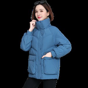 时尚简约大气棉服外套 显瘦保暖女士冬装新款图片
