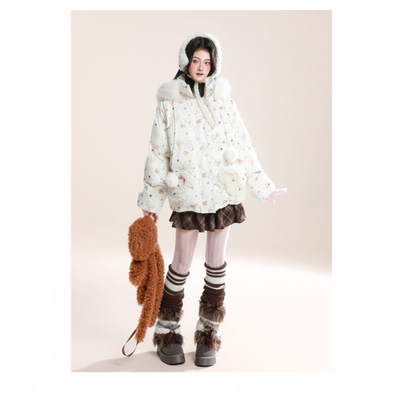 1506-1/M78371/P99连帽小狗刺绣棉服女冬季减龄保暖棉袄棉衣,男装棉衣,星座1506-1