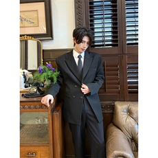 C316XZ5120P98春装新款黑色西服时尚黑色修身个性西装休闲，男装西服套装，电商C316