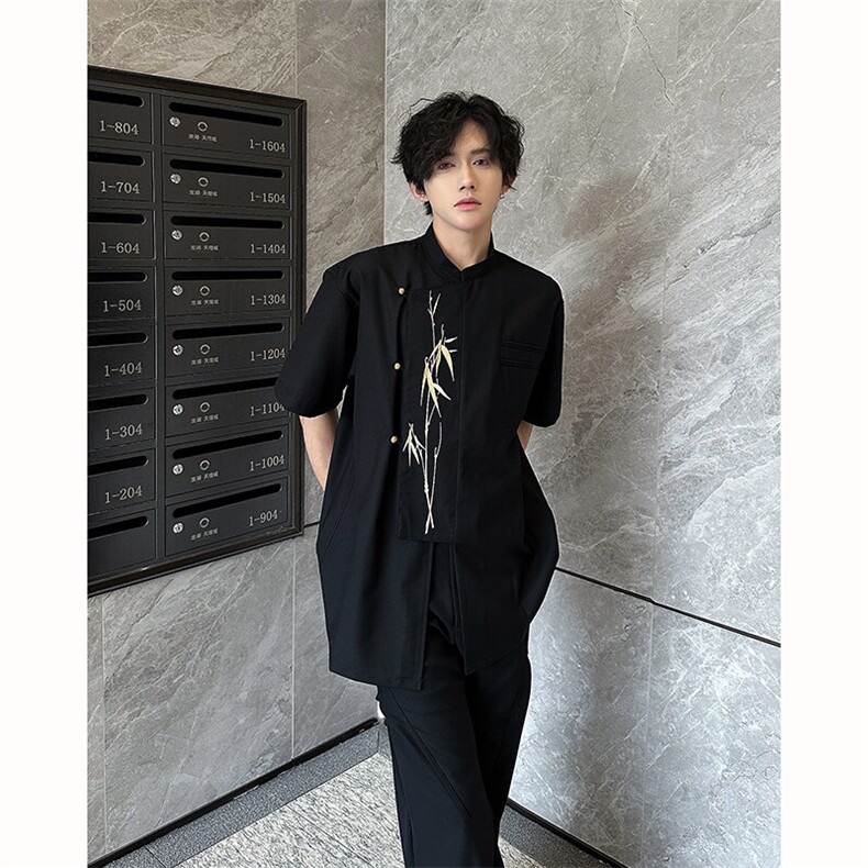 黑色直筒牛仔裤男薄款美式高街vibe裤子高个子加长窄版显瘦微喇裤,男装T恤,电商B288