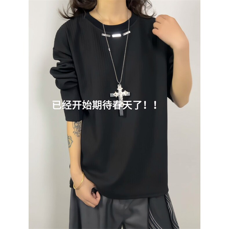 XZ809A/CX602/特P24/控48肌理感金属印花长袖圆领T恤卫衣,男装T恤,星座809A(原222-1)