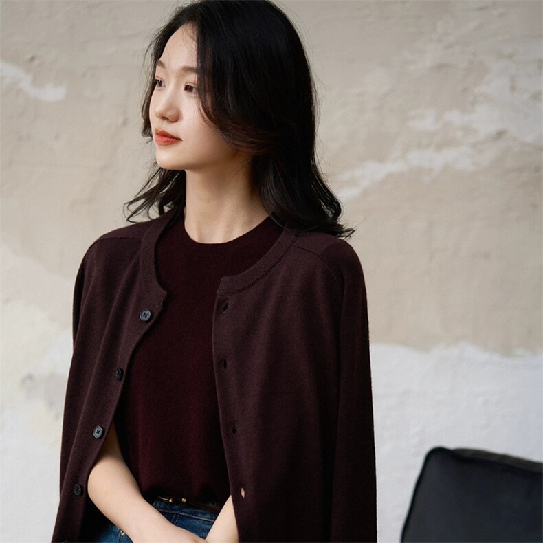 无袖圆领马甲休闲/淑女2026年秋季,女装马甲,唯若美羊绒