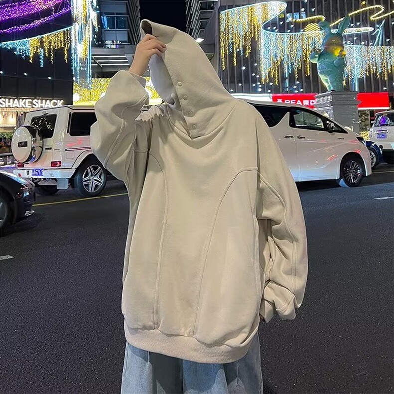 个性卫衣男韩版潮流高街帅2023秋冬新款ins宽松百搭外套W3821-P62图片