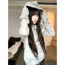 网图有货简约超软糯亲肤连帽针织衫男女散口卷边毛衣A1276-P72，男装针织衫/毛衣，星座1505