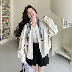 蛋白皮衣外套配丝巾披肩两个色（大货已出）2C375-603-P165-K258，女装短外套，2C375