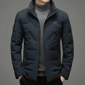 90%白鸭绒羽绒服男士立领冬季新款宽松保暖休闲外套潮HB1808-P250图片