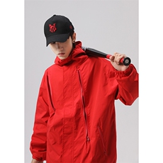 港风美式vibe潮流宽松连帽冲锋衣夹克男潮XZ213-JK6601-P65控88，男装夹克，星座213