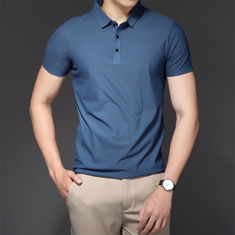 夏季冰丝无痕POLO衫男士高端百搭商务翻领T恤上衣PL1199-P38,男装Polo衫,电商B306