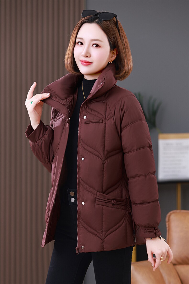 2024年冬季立领棉衣外套宽松休闲保暖棉服,女装棉衣/棉服,雪樱依海