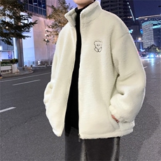 羊羔毛外套男冬季韩版棉衣宽松港风百搭加厚情侣棉服女WT273-P48，男装棉衣，星座1008-2