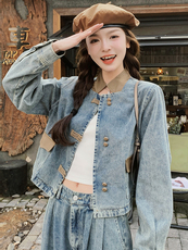 9907牛仔套装两色批170控238现货，女装套装/套裙，浙宝305
