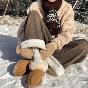 糯米裤宽松慵懒风卫裤男秋冬款休闲百搭弯刀裤微长拖地裤KZ083P45图片