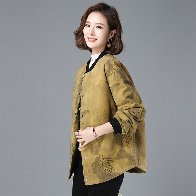 时尚气质百搭优雅2021年春季长袖排扣显瘦外套,女装短外套,悦见她