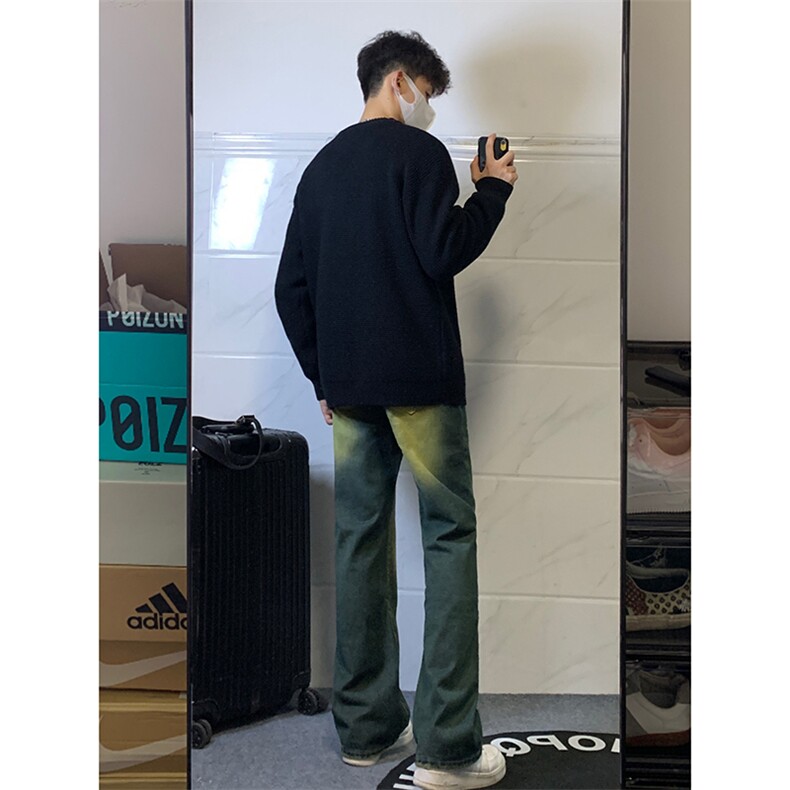 B221美式ins高街暗黑小众铆钉伐木裤牛仔裤LK23145-P65控88,男装牛仔裤,电商B221