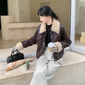 大货 三色皮衣备货双12冬季皮毛一体外套A7116P195K298图片
