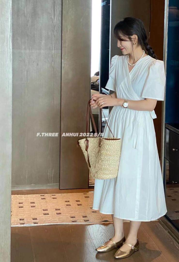 【夏季新款】韩版腰部绑带设计连衣裙，女装连衣裙，玩美