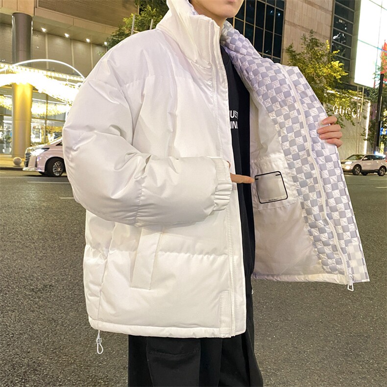 抖音得物品质深度库存三防面料假两件格子棉衣外套棉服66630特P85,男装棉衣,电商A486