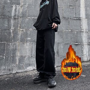 暗黑风裤子高街ins潮男印花牛仔裤加绒N928P45常规35,男装休闲裤,星座1116-2