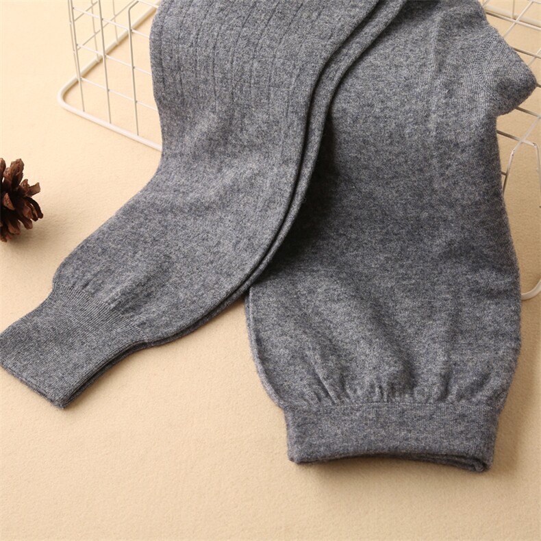 男士秋冬季保暖无缝裤简约舒适高弹力修身设计男装，男装休闲裤，金牧歌羊绒裤