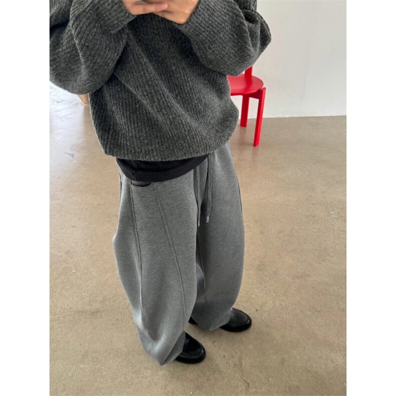 美式老钱风弯刀卫裤男重磅潮休闲长裤高街宽松裤子秋季LB8855-p45图片