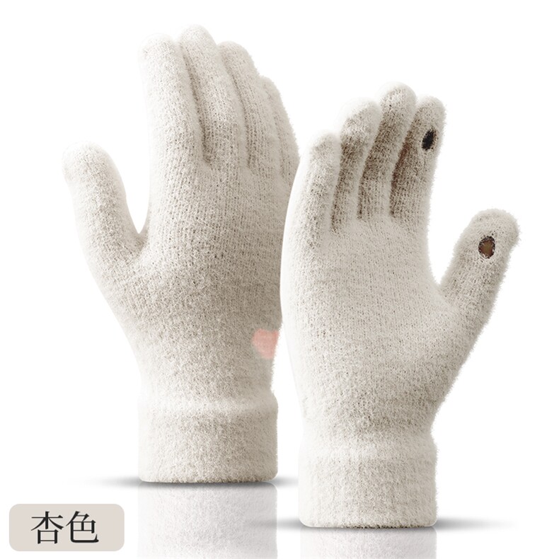时尚保暖仿貂绒露指手套秋冬必备触屏手套百搭防寒手套,饰品手套,晨宏羊绒