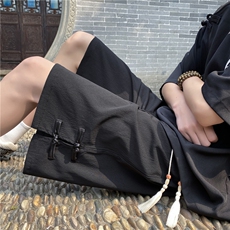 2024夏季新款风新中式排扣开叉宽松短裤B315-K24082-特p25控48，男装休闲裤，电商B315