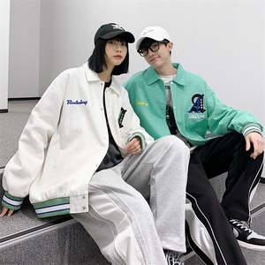 秋装新品百搭夹克情侣款2023中性风男女同款棒球服外套 8007-P85图片