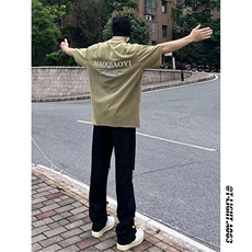新款美式高街ins小众拉链排扣破洞休闲牛仔裤货号K642P6078，男装牛仔裤，电商A063