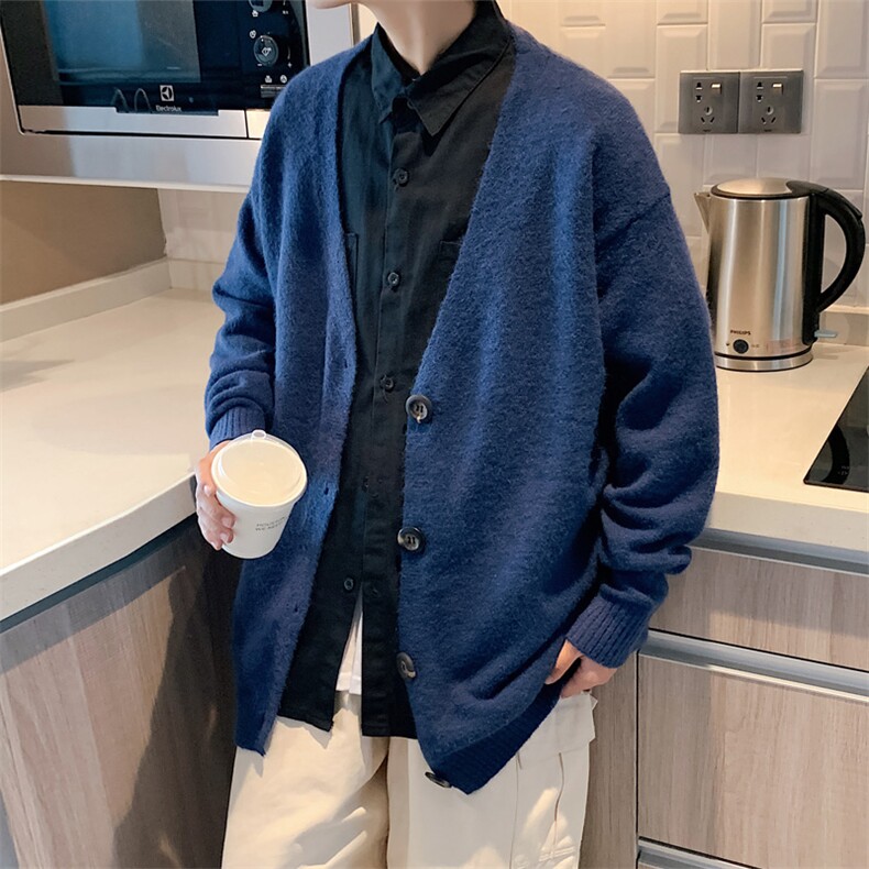！2023秋季男士开衫毛衣百搭纯色针织衫外套上衣M900P65控78,男装针织衫/毛衣,电商B220