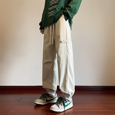 港风工装休闲裤宽松运动裤拖地裤束脚裤男KP868P45，男装休闲裤，星座1204-3