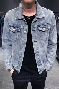 春季破洞牛仔外套男韩版潮流夹克男生褂子休闲春秋装8161-P85图片