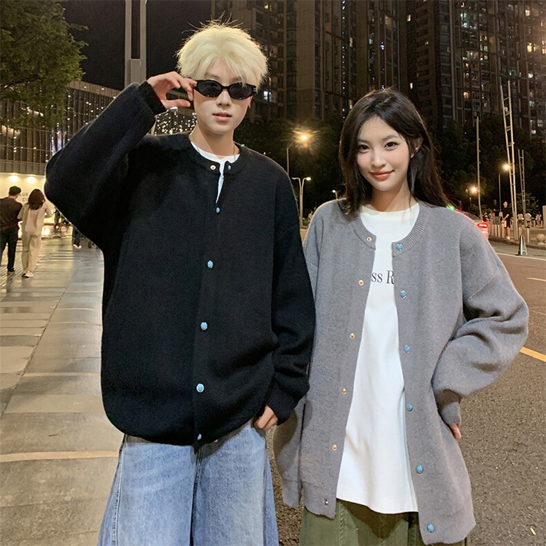 春季新款复古男女同款宽松休闲潮流百搭毛衣外套MY307-P75,男装针织衫/毛衣,星座308B-2