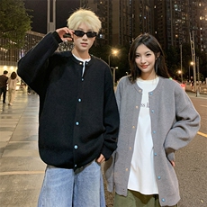 春季新款复古男女同款宽松休闲潮流百搭毛衣外套MY307-P75，男装针织衫/毛衣，星座308B-2