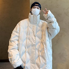 棉服男韩版潮流高街帅冬季保暖百搭2024新款ins宽松外套MF306-P90，男装棉衣，星座412-2