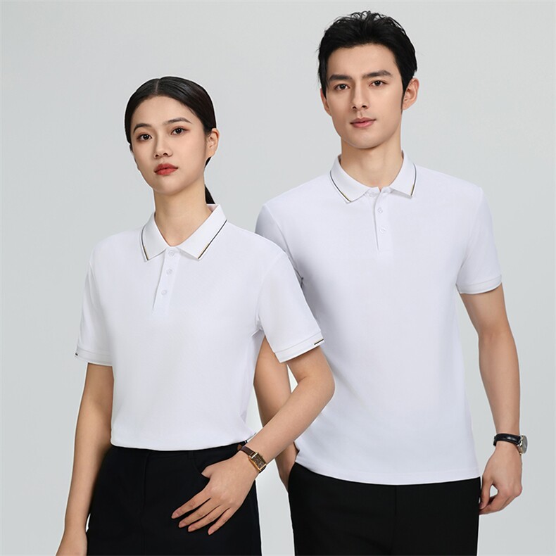 2025年春季小清新POLO领短袖商务绅士条纹POLO衫,男装Polo衫,鲁菏羊绒