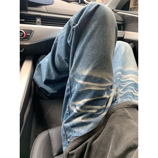 扎染牛仔裤男夏季高个子加长直筒微喇裤宽松裤子WH105-P50，男装牛仔裤，星座1007（原301D）
