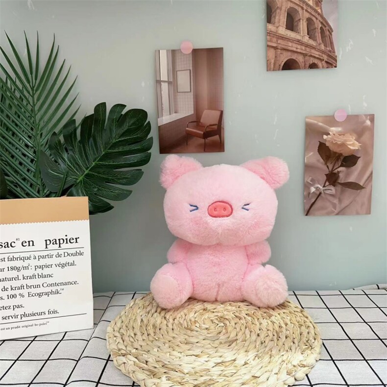 7寸兔毛小猪，威威毛绒玩具