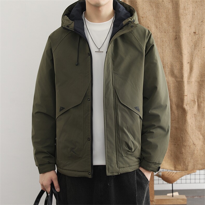 棉衣男士冬季加厚保暖棉服外套男宽松连帽棉袄,男装棉衣,星座914